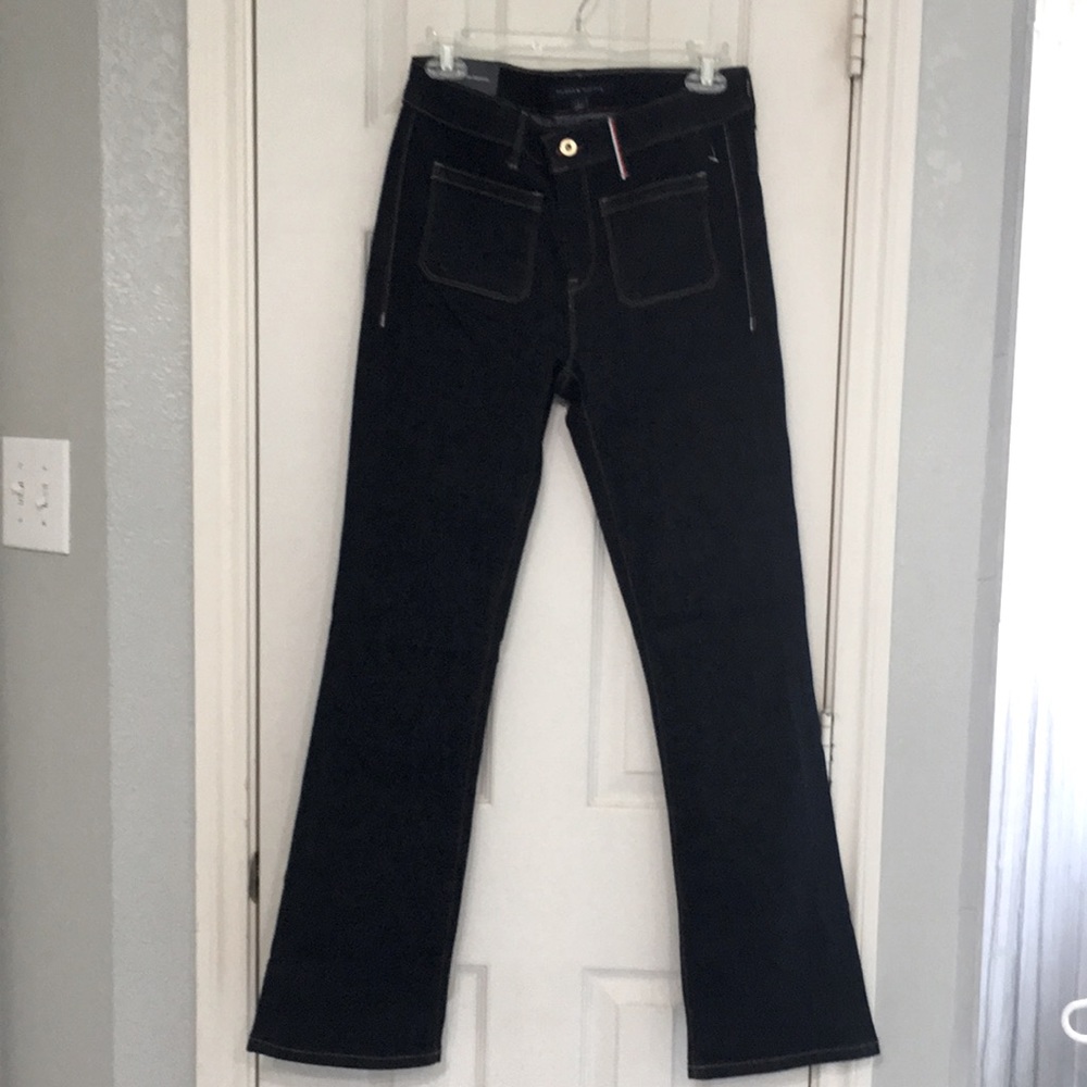 NWT Tommy HIlfiger Raleigh High Rise Bootcut Denim Jeans Dark Wash Sz 2